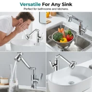 🥳2026 HOT SALE🥳💞50K+ SOLD!🚰✨ 50% OFF! 1080° Rotating Mechanical Arm Faucet – Wash hair in sink easily, no splash. Dual flow modes. Rust‑proof & modern. 🛡️💦 - Image 6