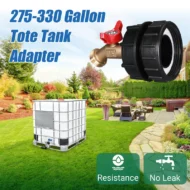 IBC Tote Tank Adapter with Brass Ball Valve - Image 2