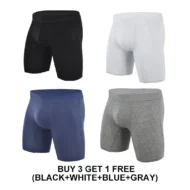 Men's Mid-Waist Stretch Sports Flat Briefs - Image 25