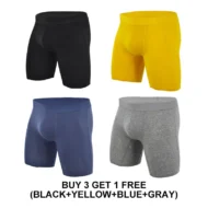 Men's Mid-Waist Stretch Sports Flat Briefs - Image 22