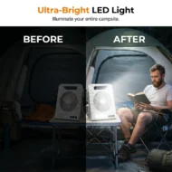 Dual-Power Outdoor Fan with Solar Panel and Light - Image 7