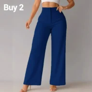 Women’s Solid Color Casual Wide Leg Pants - Image 20