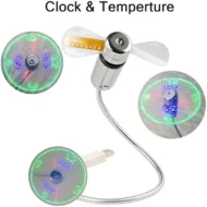 🔥2026 Hot Sale 50% OFF🔥USB Fan with LED Clock Lighting - Image 4