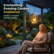 Realistic Flame Solar Hanging Lantern - Image 4