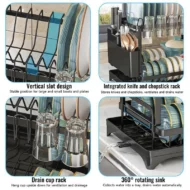 🔥 40% OFF🍽️2-Tier Dish Drying Rack with Drainboard - Image 6