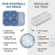 📢📢50% OFF!! ⏰ Silicone Soccer Ball Ice Cube Tray – 5.5 cm Cubes, Slow-Melting, Leak-Proof Design, 4 Colors, Perfect for Game Nights & Cocktails 🥂 - Image 2
