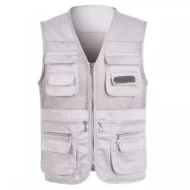 Men's V-Neck Multi-Pocket Mesh Vest - Image 5