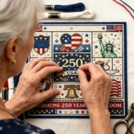 🎁Hot sale🧵USA 250th Anniversary Commemorative Cross Stitch Kit - Image 3