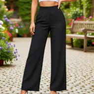 Women’s Solid Color Casual Wide Leg Pants - Image 13