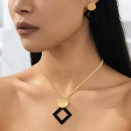 💎 50% OFF NOW! ✨ Modern Chic Necklace & Earring Set – Gold finish, geometric design & lightweight – perfect for daily elegance or gifting 💫 - Image 12