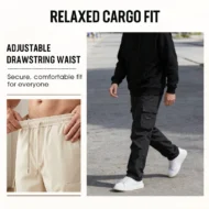 Men's Casual Cargo Pants with Multi-Pockets - Image 7