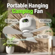 Rechargeable Ceiling Fan with LED Light
