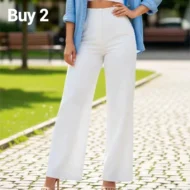 Women’s Solid Color Casual Wide Leg Pants - Image 22