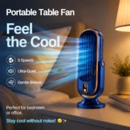 🥳2026 HOT SALE🥳💞50K+ SOLD!💨🌙 50% OFF! Portable Table Fan – 5 speeds, ultra‑quiet, gentle breeze. Perfect for bedroom or office. Stay cool without noise! 😴✨