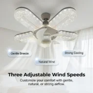 Crystal-Effect LED 5-Blade LED Fan Light - Image 3