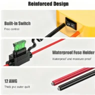 Power Wheels Adapter for DeWalt 18V/20V Battery with Switch & Fuse - Image 8