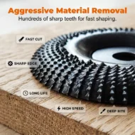 Angle Grinder Shaping Disc for Woodworking - Image 2
