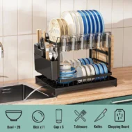 🔥 40% OFF🍽️2-Tier Dish Drying Rack with Drainboard