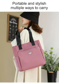 Large Capacity Waterproof Multi Pocket Nylon Shoulder Bag - Image 2