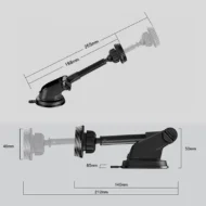 Car Magnetic Phone Mount with Telescopic Rod - Image 9