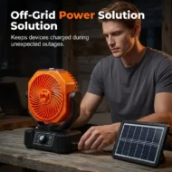 Solar Portable Misting Camping Fan with Remote - Image 5