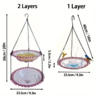 💞50K+ SOLD!🐦🌧️Vintage-Style Bird Feeder with Bath – Hangs anywhere, easy to fill. Attracts robins & blue tits. Perfect for nature lovers. 🏡✨ - Image 21