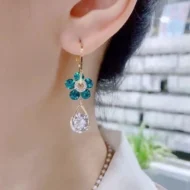 💖 Fashion Flower Crystal Earrings - Image 4