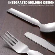 4-in-1 Stainless Steel Portable Cutlery Set - Image 5
