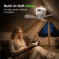 Rechargeable Ceiling Fan with LED Light - Image 7