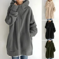 💥Limited Time Special Offer 50% off🔥Women's Autumn/Winter Zipper Hooded Sweater - Image 2