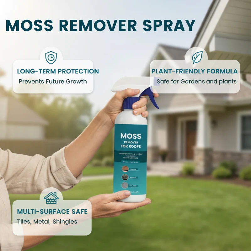 🤩Limited Buy 2 Get 1 Free!🌧️Multi-Surface Roof Moss & Algae Cleaner Spray 🏠✨