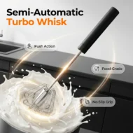 🔥LAST DAY SALE - 50% OFF🔥Stainless Steel Semi-Automatic Hand Egg Beater