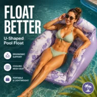 🏖️ LIMITED-TIME 50% OFF! ✨ U-Shaped Inflatable Pool Float – Ergonomic, Cooling Mesh Seat, Portable 🌴 - Image 2