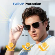 Men's Stylish Frameless High Definition Polarized Sunglasses - Image 2