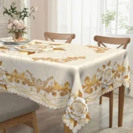 Waterproof Gold Rose Tablecloth - Image 13