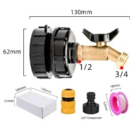 IBC Tote Tank Adapter with Brass Ball Valve - Image 11