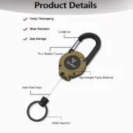 🏆Buy More Save More🎁3 In 1 New Multifunctional Retractable Pull Reel Carabiner Keychain - Image 3