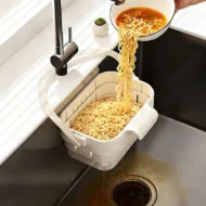 Collapsible Faucet-Hanging Sink Strainer Basket - Image 9