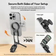 📢📢50% off!! ⏰ Magnetic Mount – 5-in-1 Mini Tripod with Dual MagSafe Magnets, Foldable Hook & Arca-Swiss Base! 📱🎥 - Image 3