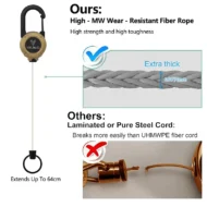 🏆Buy More Save More🎁3 In 1 New Multifunctional Retractable Pull Reel Carabiner Keychain - Image 4