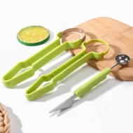🍉3-in-1 Stainless Steel Melon Baller Scoop Tool Kit - Image 7