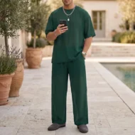 🎁2026 New Arrivals 50% OFF💥Men's T-Shirt & Wide-Leg Pants 2-Piece Set - Image 6