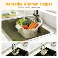 Collapsible Faucet-Hanging Sink Strainer Basket - Image 5