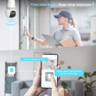🔥All-New Upgrade✨4MP Light Bulb Security Camera 5G&2.4GHz Wireless Outdoor Indoor Camera with Night Vision - Image 3