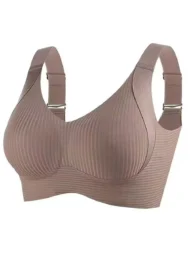 🎁Buy 1 Get 3 Packs💕Women's Ribbed Push Up Adjustable Wireless Bra - Image 34