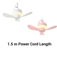 Rechargeable Hanging Fan with LED Night Light - Image 13