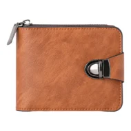 Men's Vintage Compact Zipper Wallet - Image 2