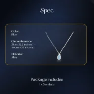 🎁 Hot Sale 49% OFF 🔥Elegant Blue Teardrop Necklace for Women - Image 4