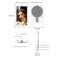 Magnetic Selfie Monitor with LED Fill Light– The Ultimate Tool for Live Streaming & Vlogging - Image 6
