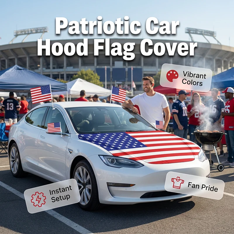 ⏳Limited Time 50% Off💥Patriotic Car Hood Flag Cover